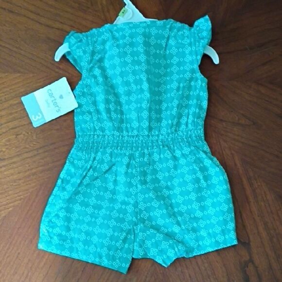 Carter's Blue Sleeveless Romper for Playful Days - Picture 4 of 5